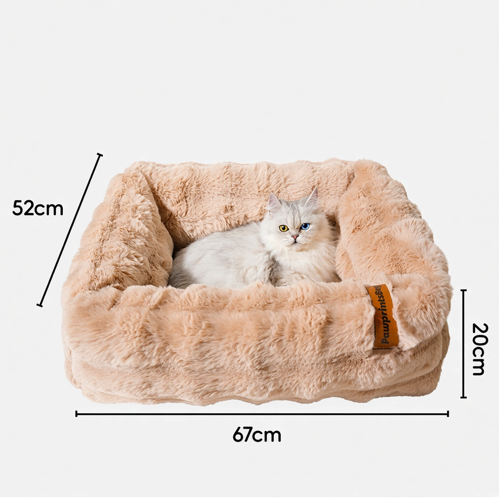 Extra large high-wall faux fur donut pet nest, product view
