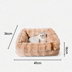 Medium high-wall faux fur donut pet nest, product view