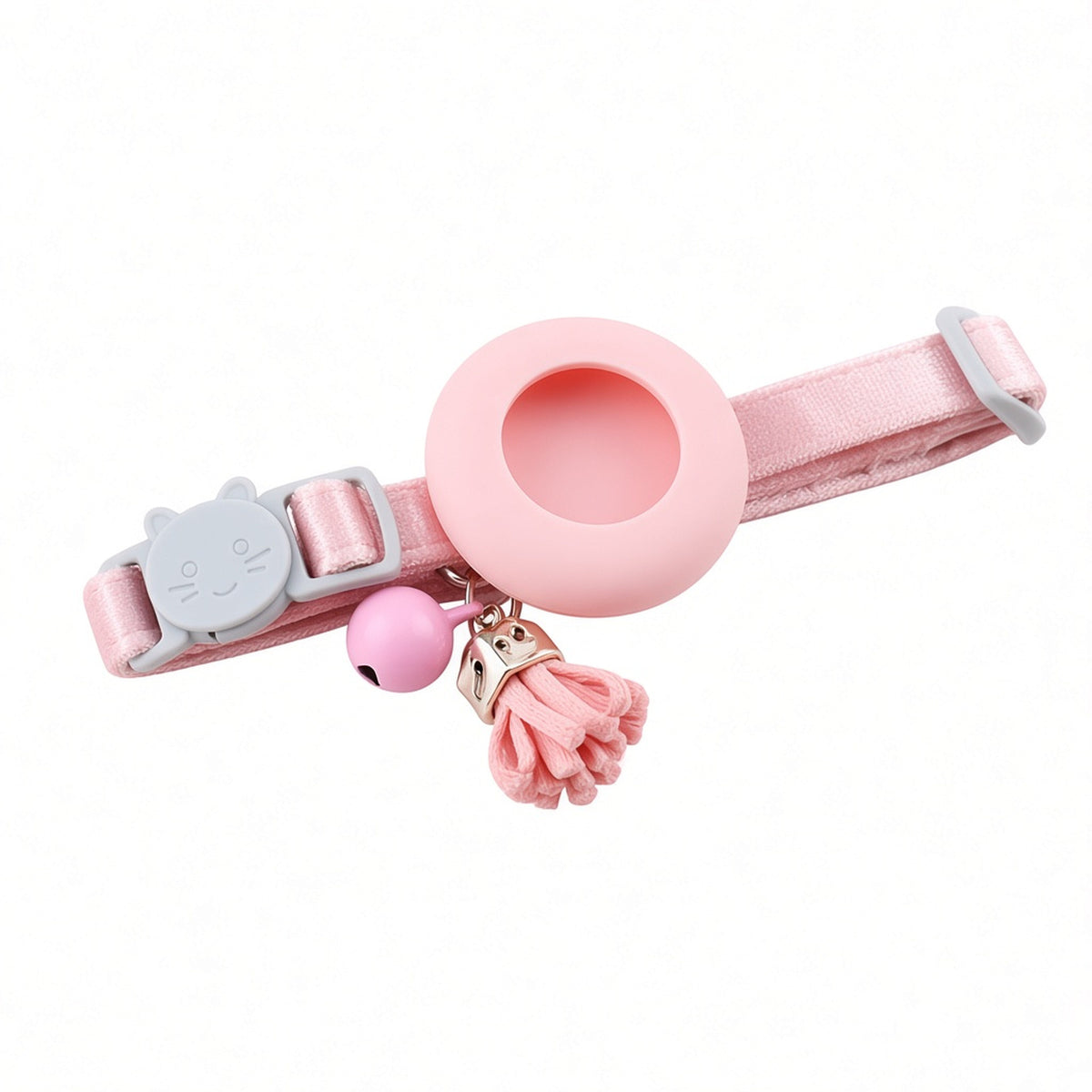 ipetbliss AirTag cat collar — Blush velvet