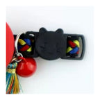 Cat-face breakaway safety buckle on an ipetbliss AirTag cat collar